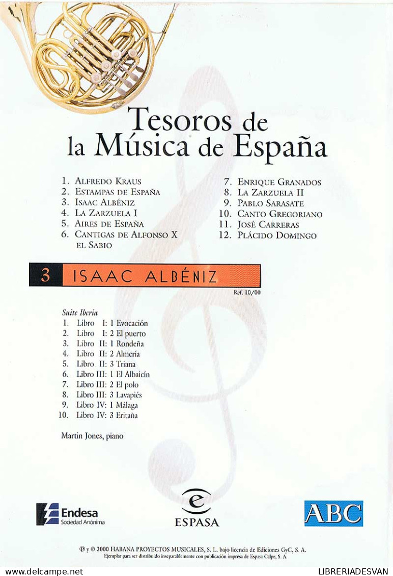 Tesoros De La Música De España Nº 3. Isaac Albeniz. CD - Classique