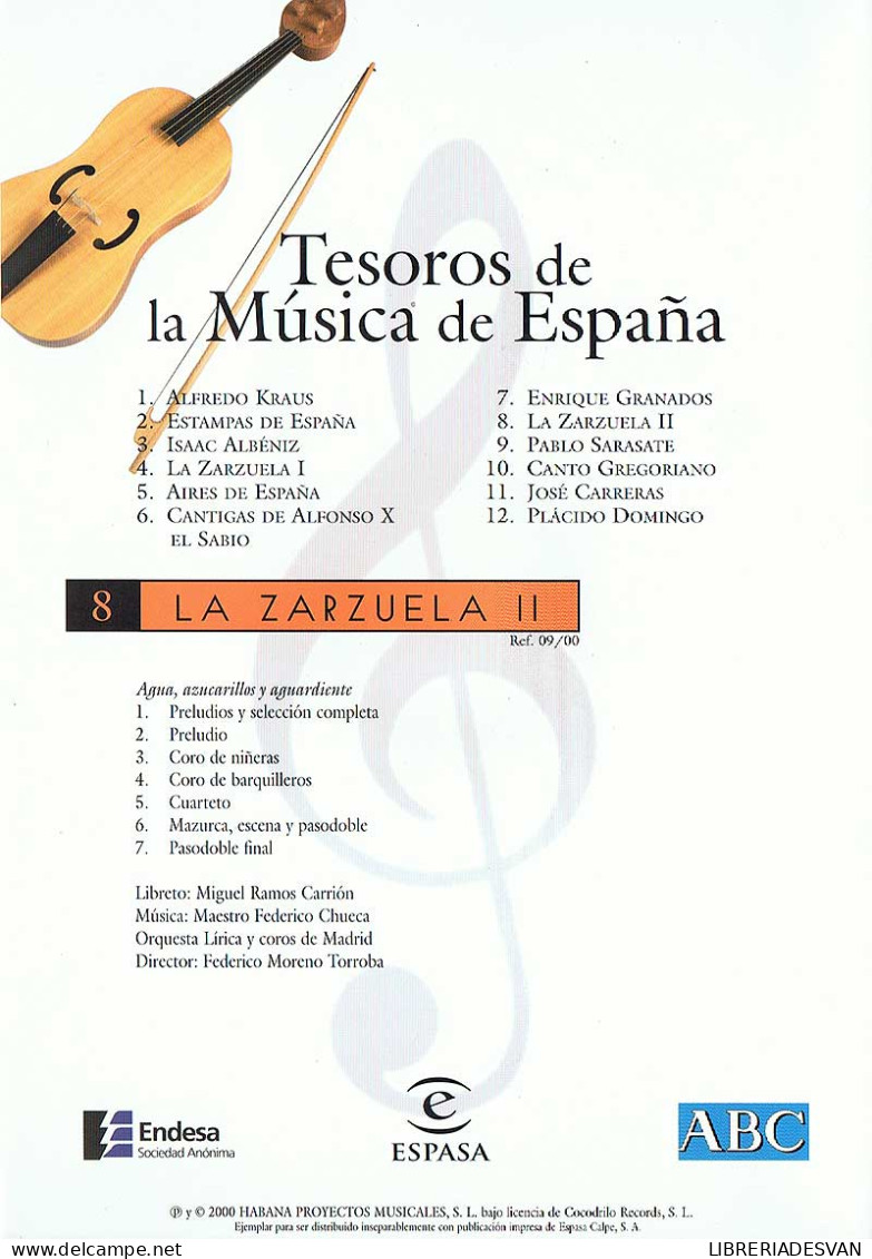 Tesoros De La Música De España Nº 8. La Zarzuela II. CD - Classique
