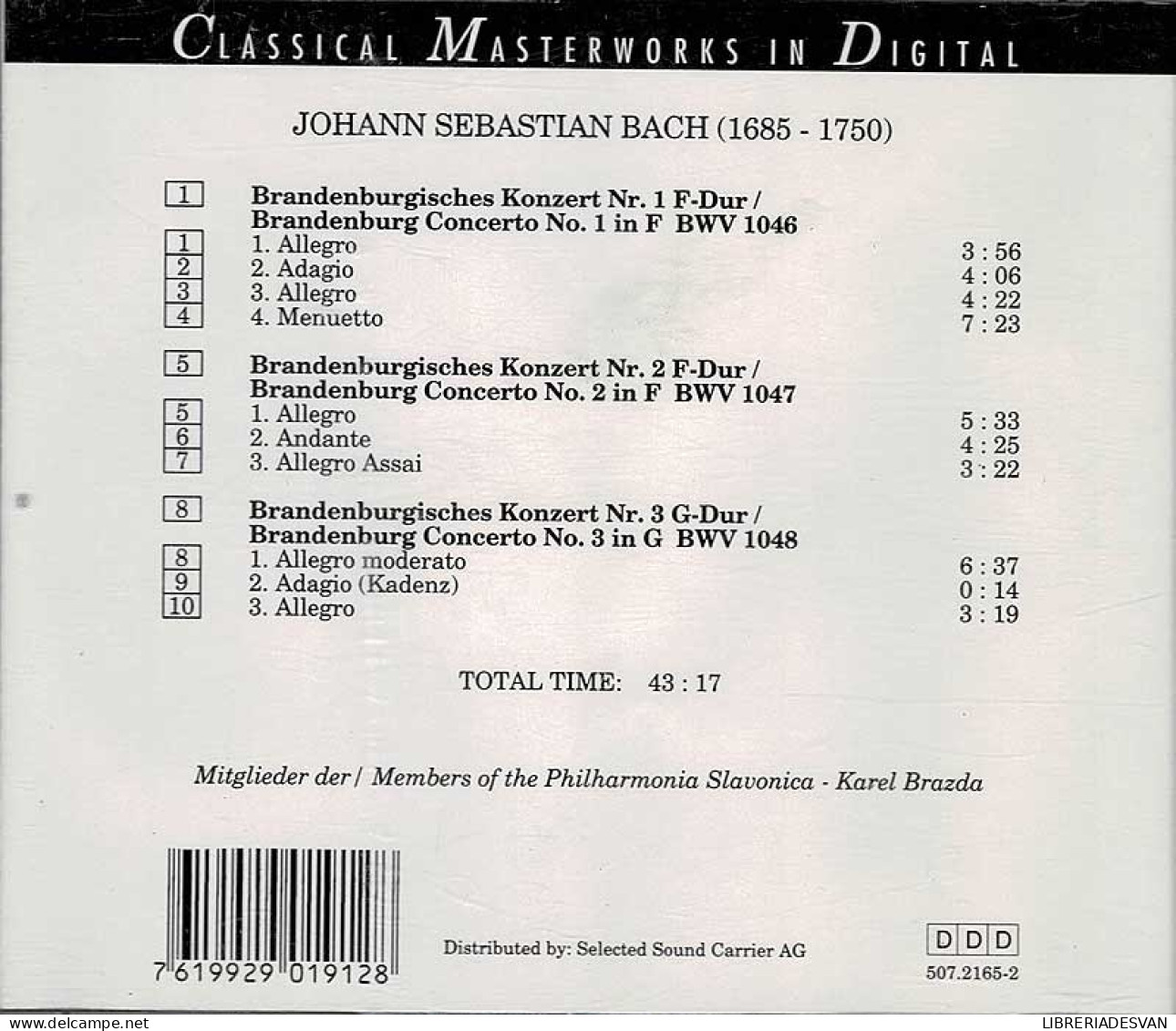 Johann Sebastian Bach - Brandenburg Concertos. CD - Classique