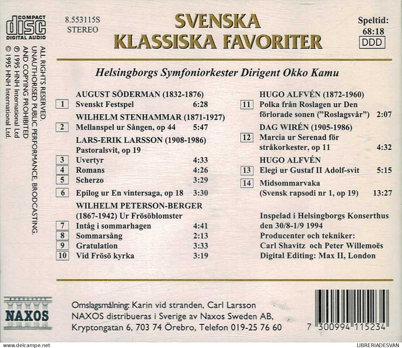 Svenska Klassiska Favoriter. CD - Classique