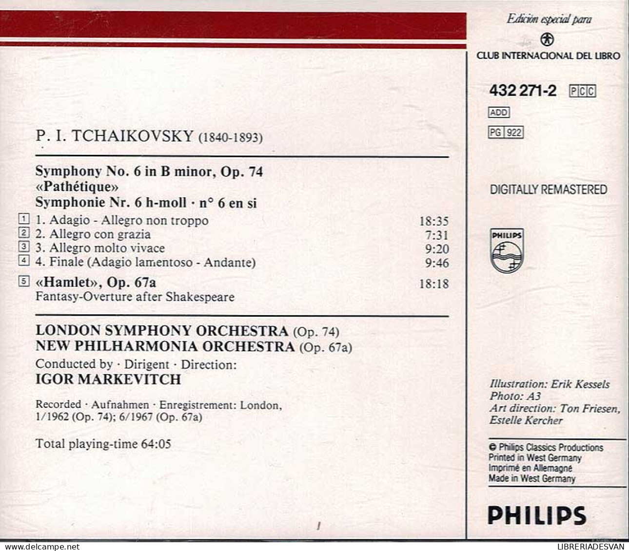 Tchaikovsky - Symphony No. 6 Pathetique. CD - Klassik