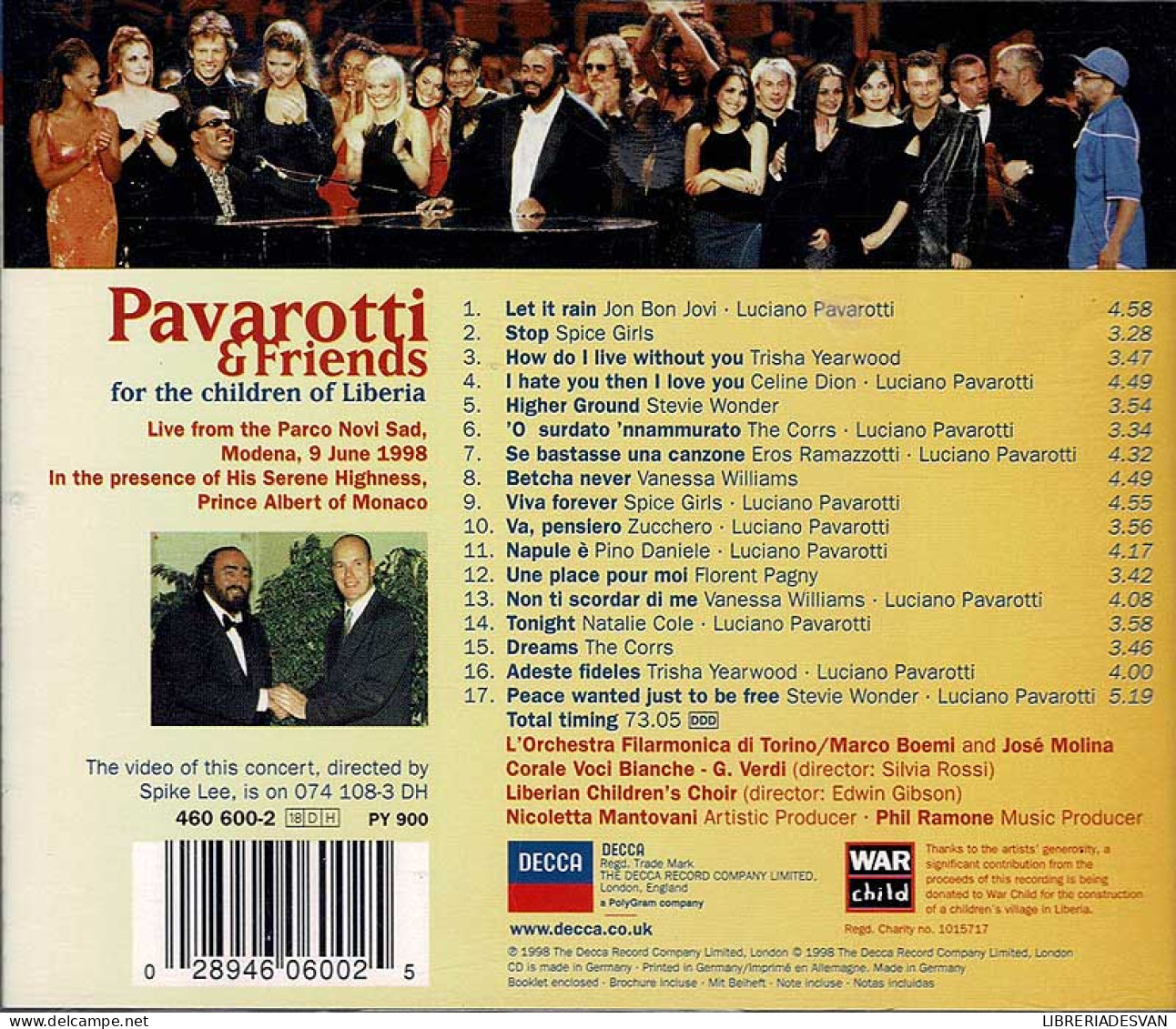 Pavarotti & Friends - Pavarotti & Friends For The Children Of Liberia. CD - Classique