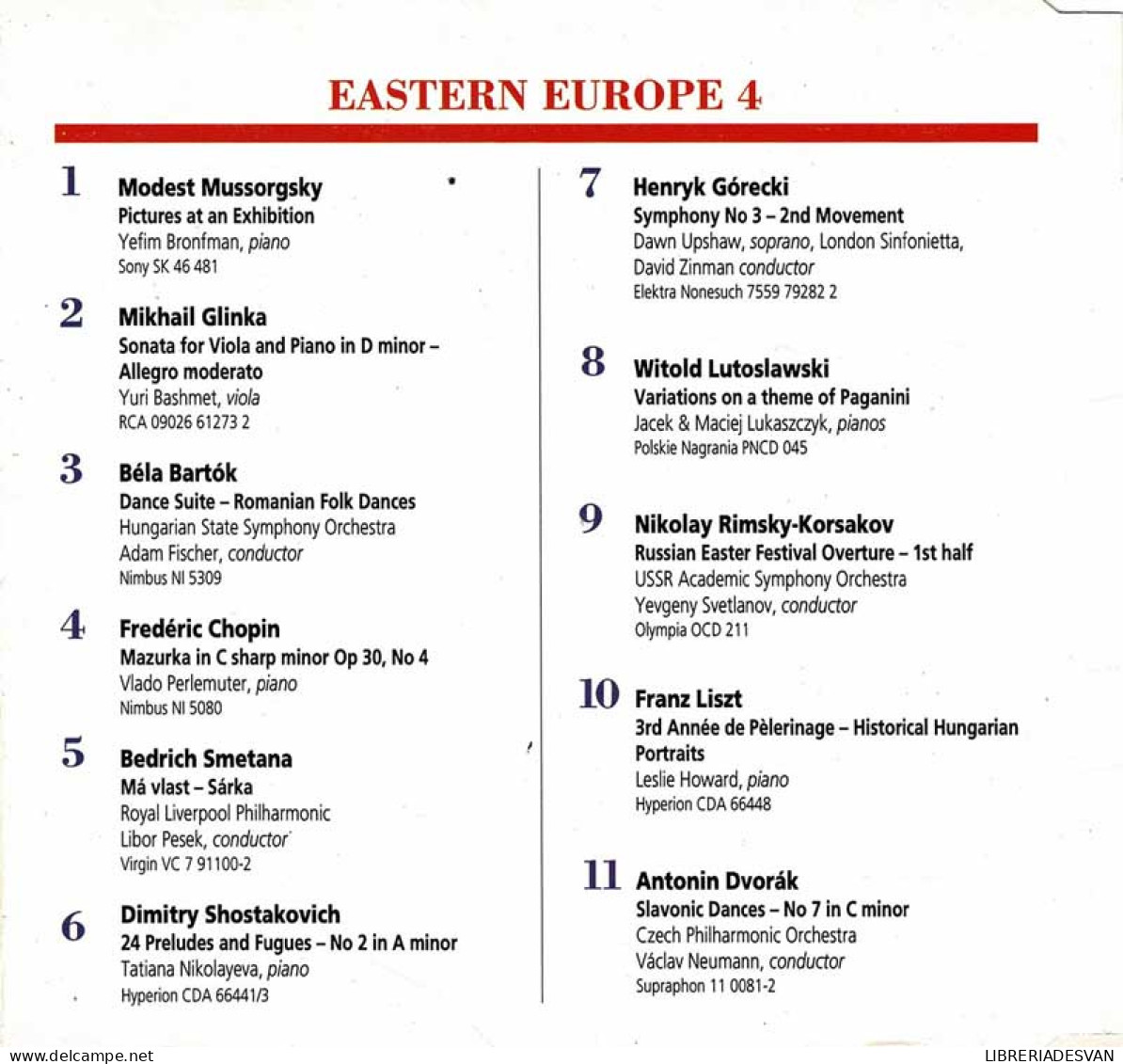 CD Classics Eastern Europe No. 4. CD - Classique