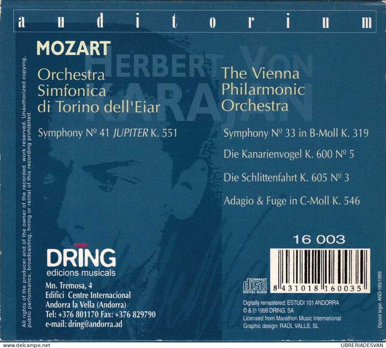 Herbert Von Karajan - Mozart. CD - Classique