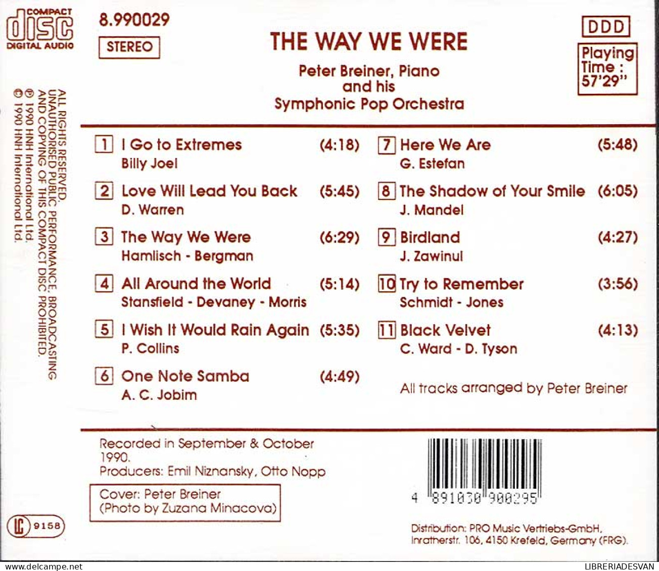 Peter Breiner - The Way We Were. CD - Klassiekers