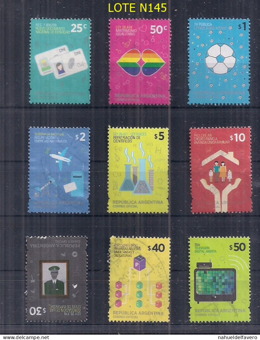 ARGENTINA 2014 SERIE BASICA DÉCADA GANADA GJ 4011/19  USADA - Used Stamps