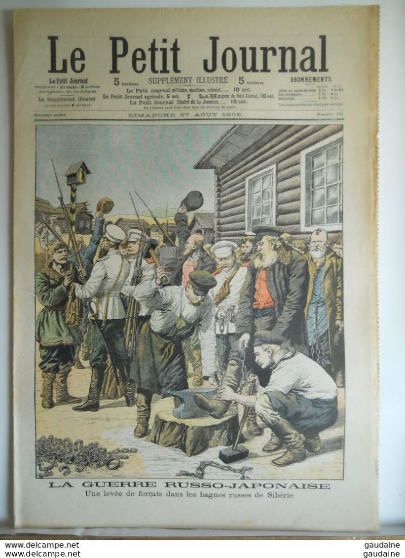 Le Petit Journal N°771 – 27 Août 1905 – Guerre Russo-japonaise :bagnes Russes De Sibérie – Crise Agricole En Espagne - Le Petit Journal
