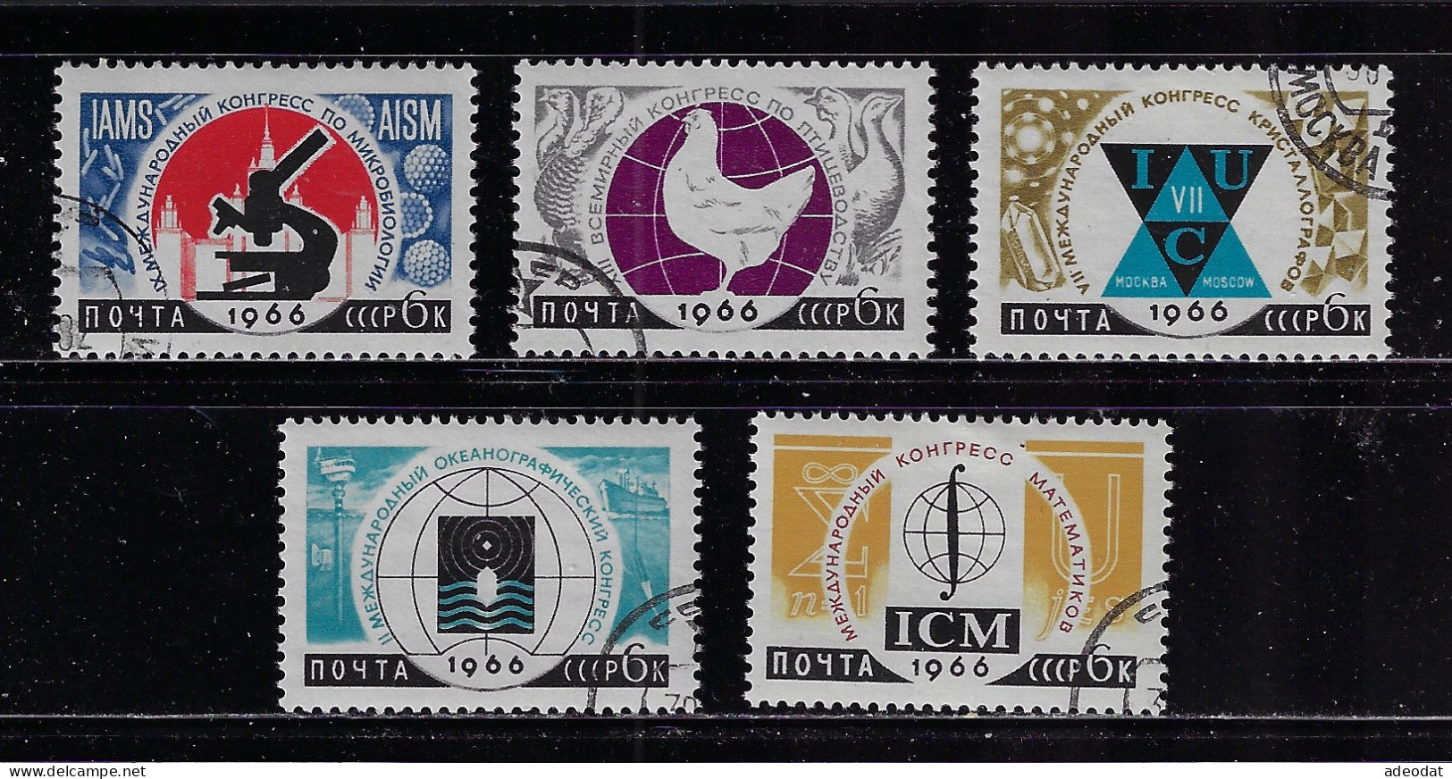 RUSSIA 1966  SCOTT #3147-3151  USED - Oblitérés