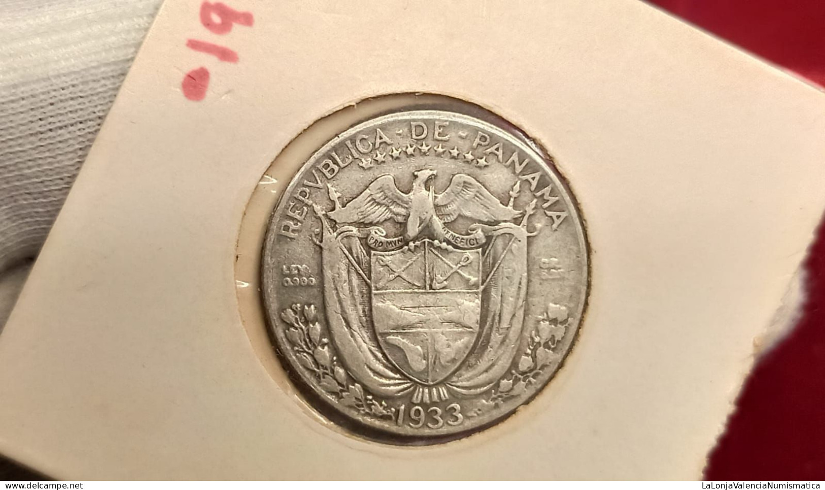 Panamá 1/4 Balboa 1933 Km 11 Plata - Panama