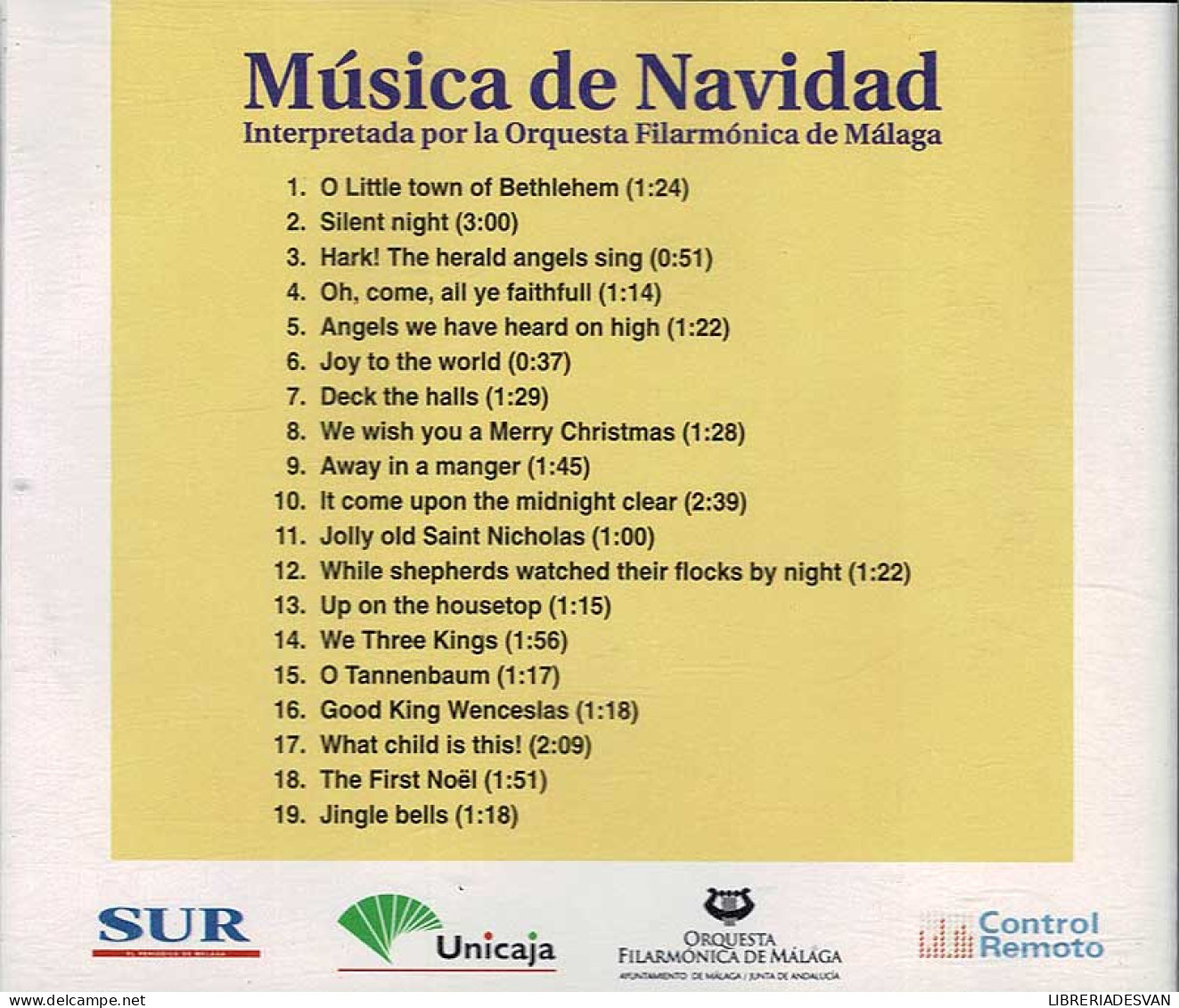 Música De Navidad Interpretada Por La Orquesta Filarmónica De Málaga. CD - Classica