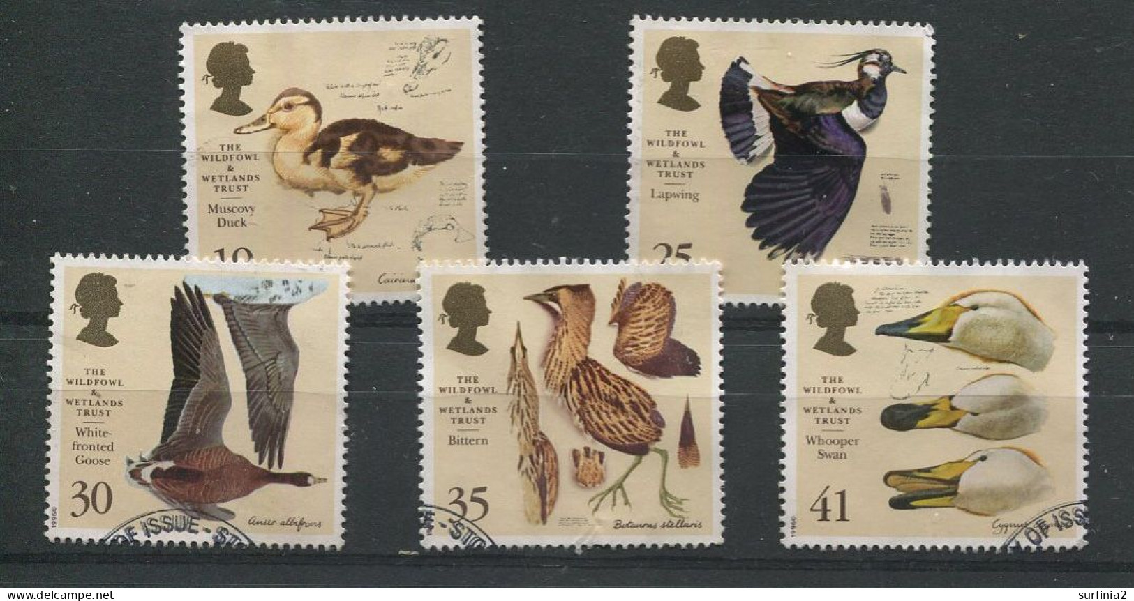 STAMPS - 1996 WILDFOWL AND WETLANDS SET VFU - Used Stamps