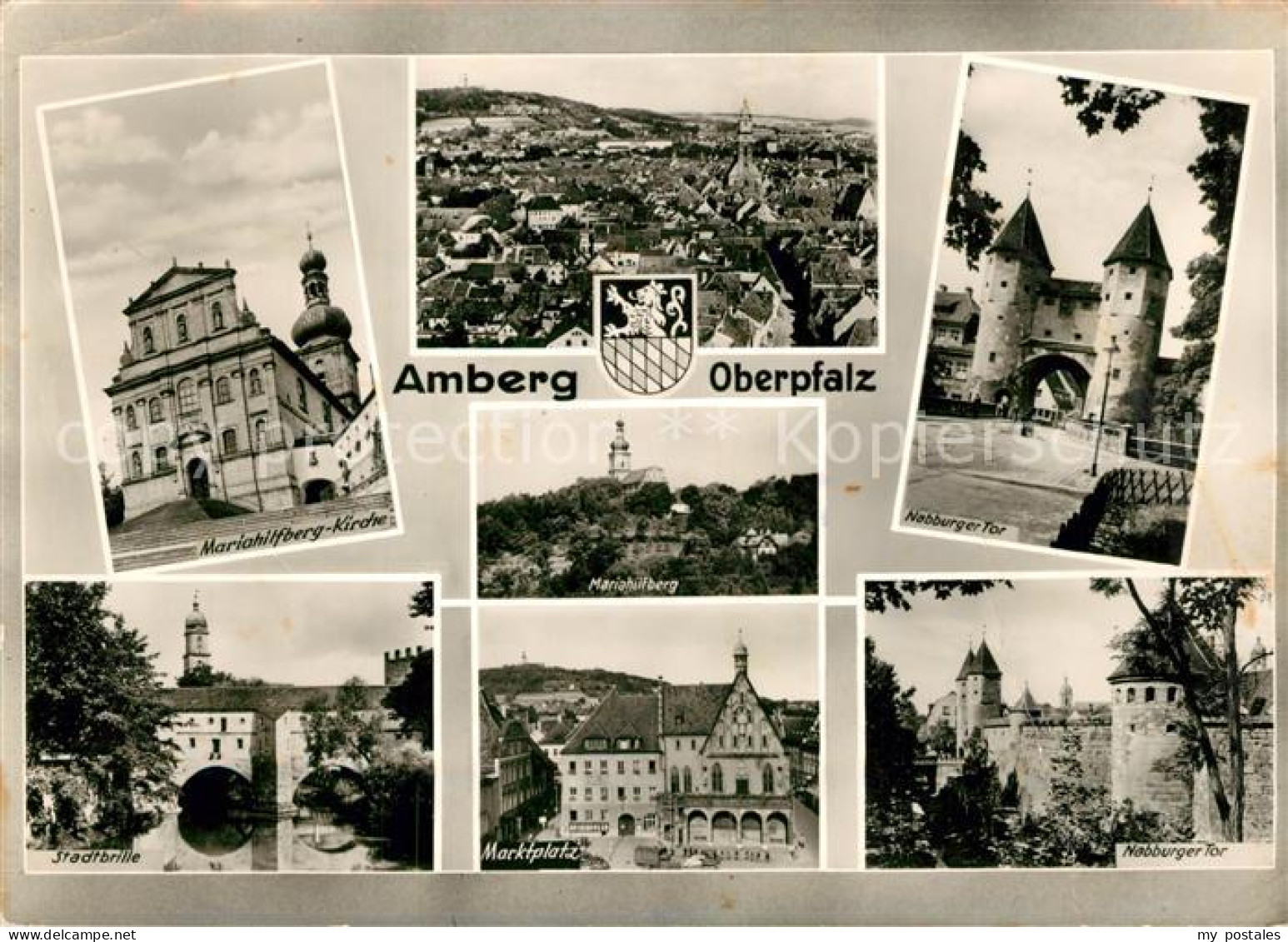 73227083 Amberg Oberpfalz Mariahilfbergkirche Stadtbrille Marktplatz Nabburger T - Amberg