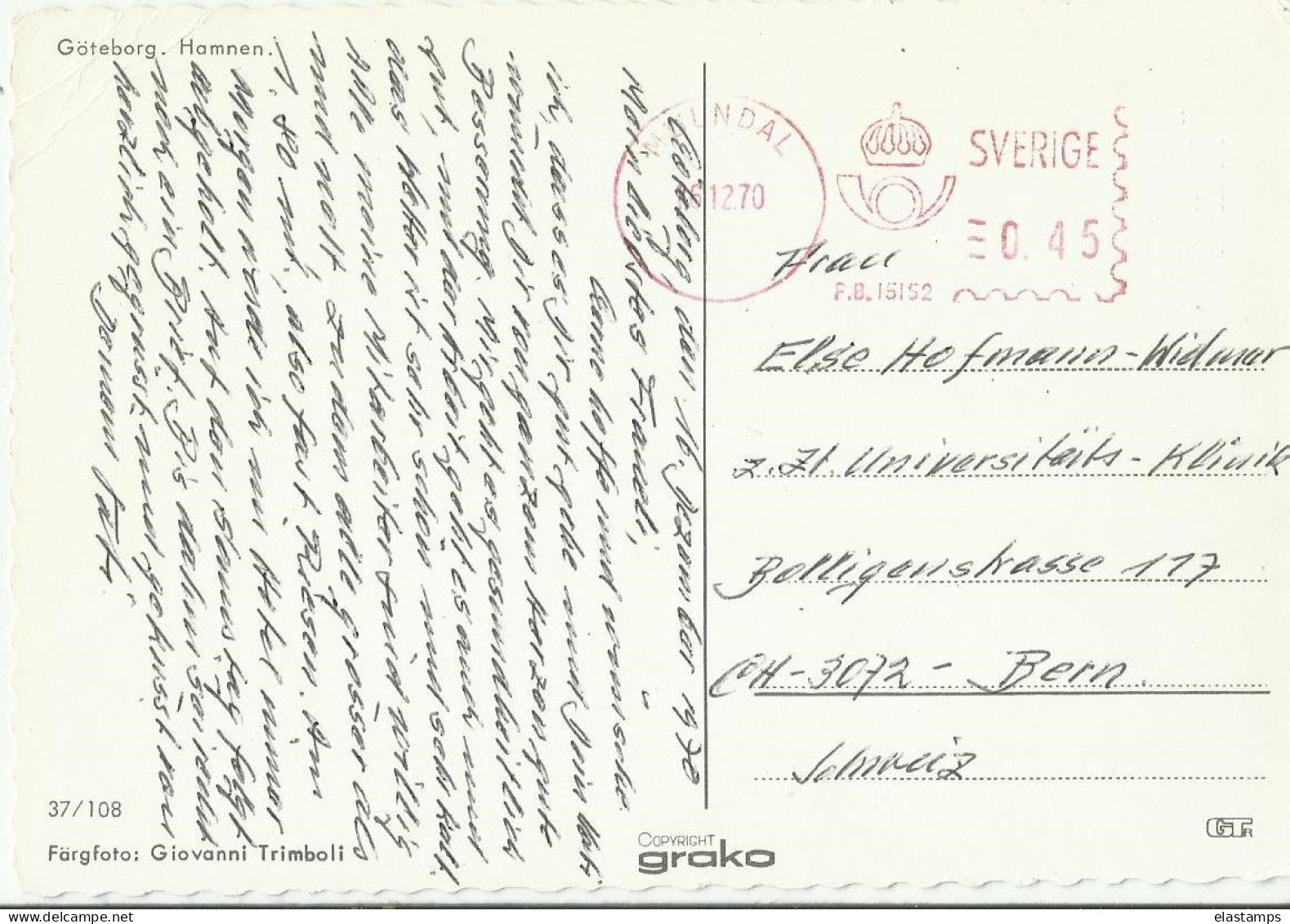 SCHWEDEN AK 1970 - Lettres & Documents