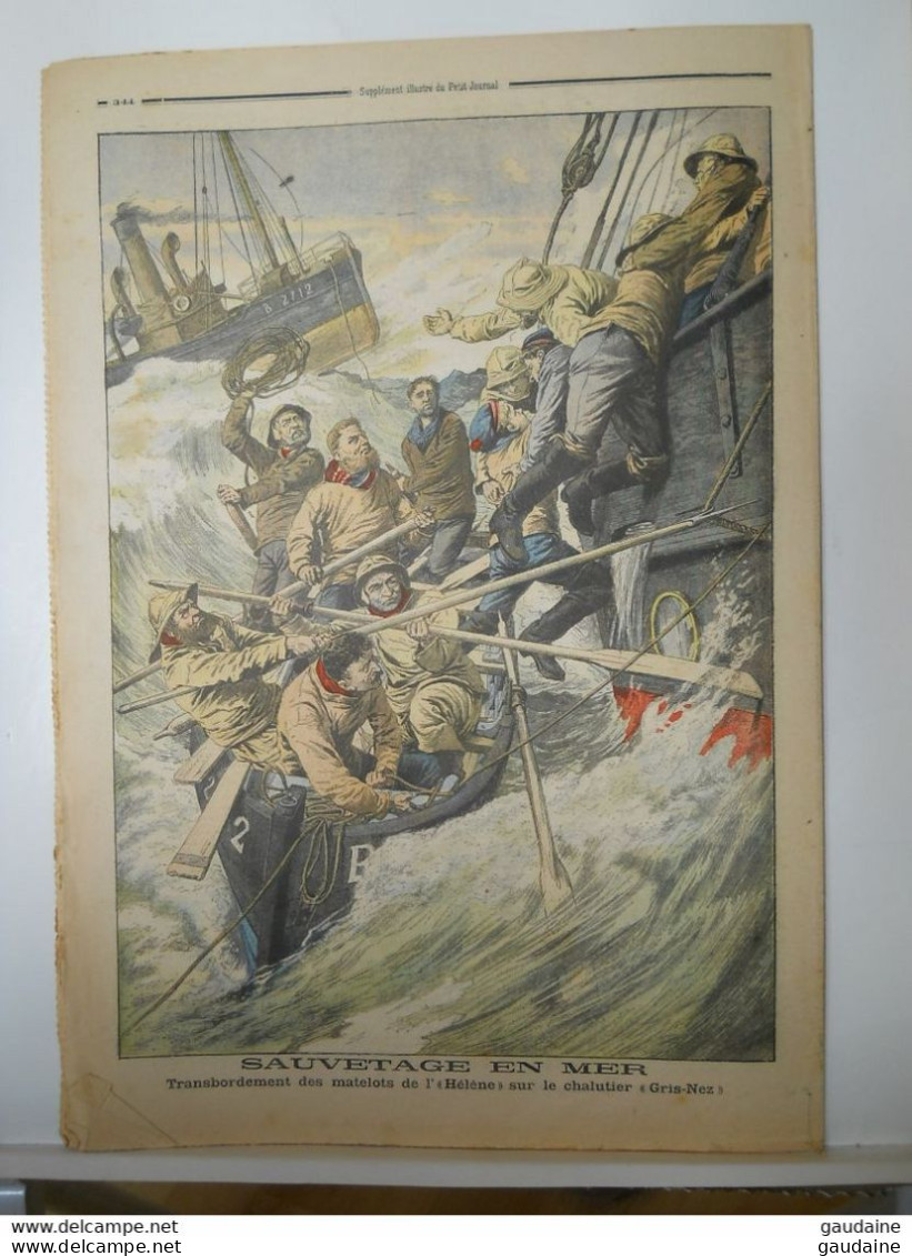 LE PETIT JOURNAL N°779 - 22 OCTOBRE 1905 - VOL AU COMPTOIR D'ESCOMPTE - SAUVETAGE EN MER-  MARINS - Le Petit Journal