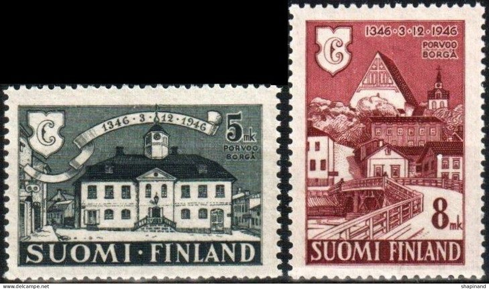 Finland 1946 "600th Anniversary Of Porvo" 2v Quality:100% - Unused Stamps