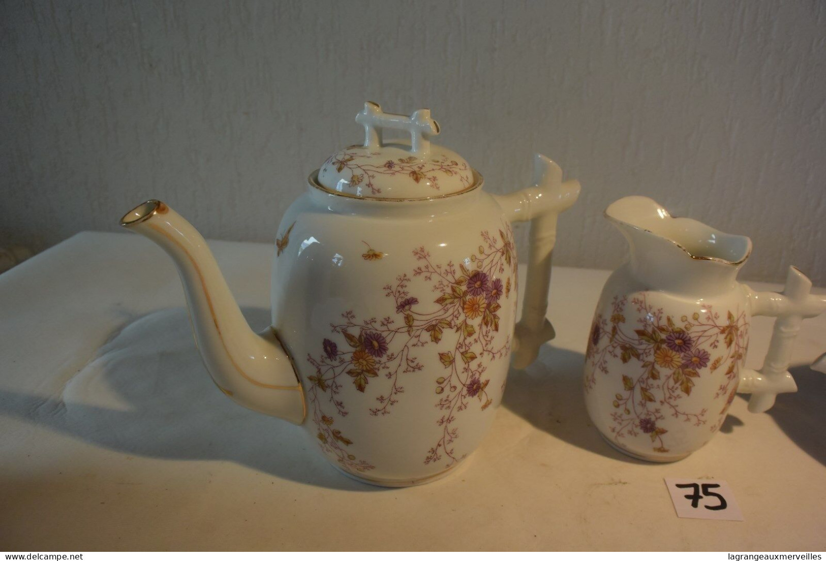 C75 Cafetière Théière Sucrier Pot Lait J ROSSUM VOET MARCHE AUX HERBES BRUXELLES - Teapots