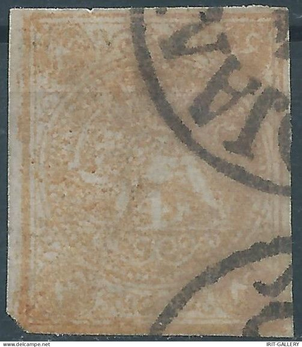 PERSIA PERSE IRAN,Qajar Period,1876 Lion 4Kran,Type B(Brown Orange)Thin Paper,Postmark Zandjan,Persiphila:17C - Iran