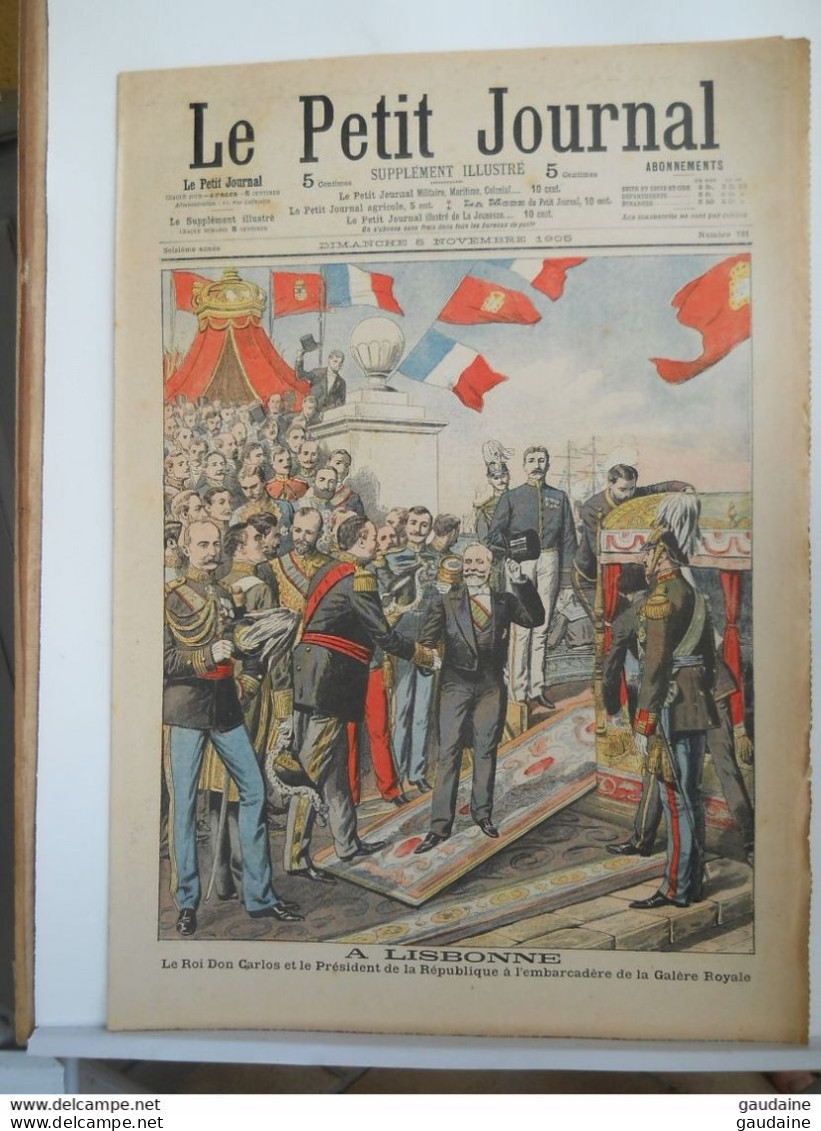 Le Petit Journal N°781 – 5 Novembre 1905 – A Lisbonne : Le Roi Don Carlos - Espagne – Corrida - Le Petit Journal