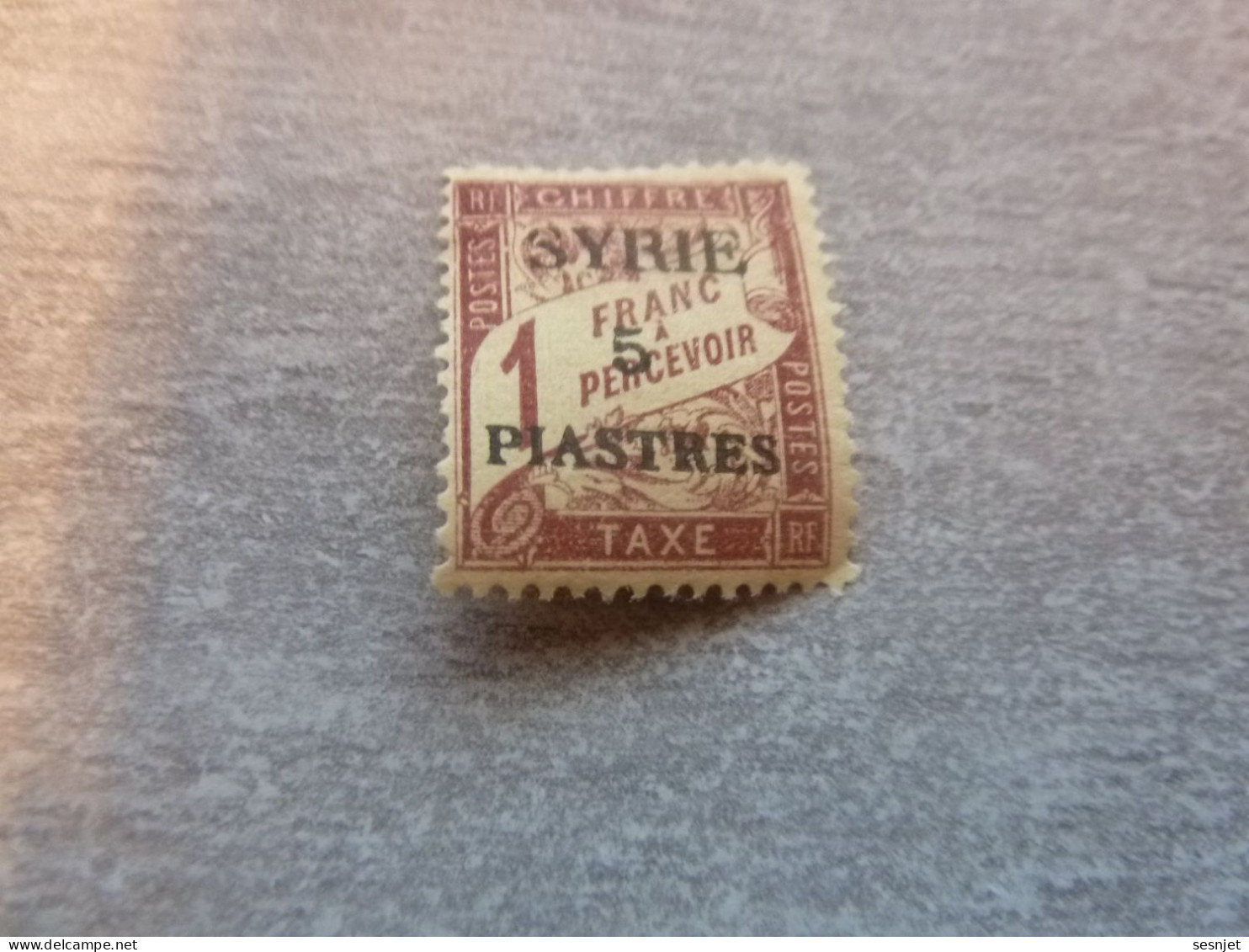 Taxe - Syrie - 5pi. S. 1f. - Yt 26 - Lilas-brun S. Paille - Neuf - Année 1924 - - Postage Due