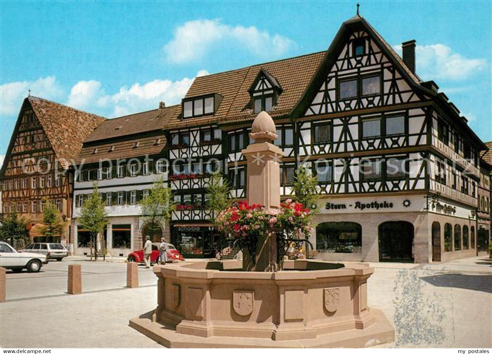 73226790 Tauberbischofsheim Marktplatz Fachwerk Brunnen Tauberbischofsheim - Tauberbischofsheim