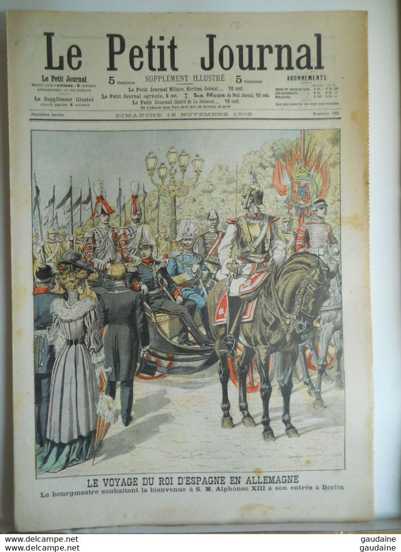 Le Petit Journal N°783 – 19 Novembre 1905 – Voyage Du Roi D’Espagne Alphonse XIII En Allemagne – Les Femmes Héroïques - Le Petit Journal