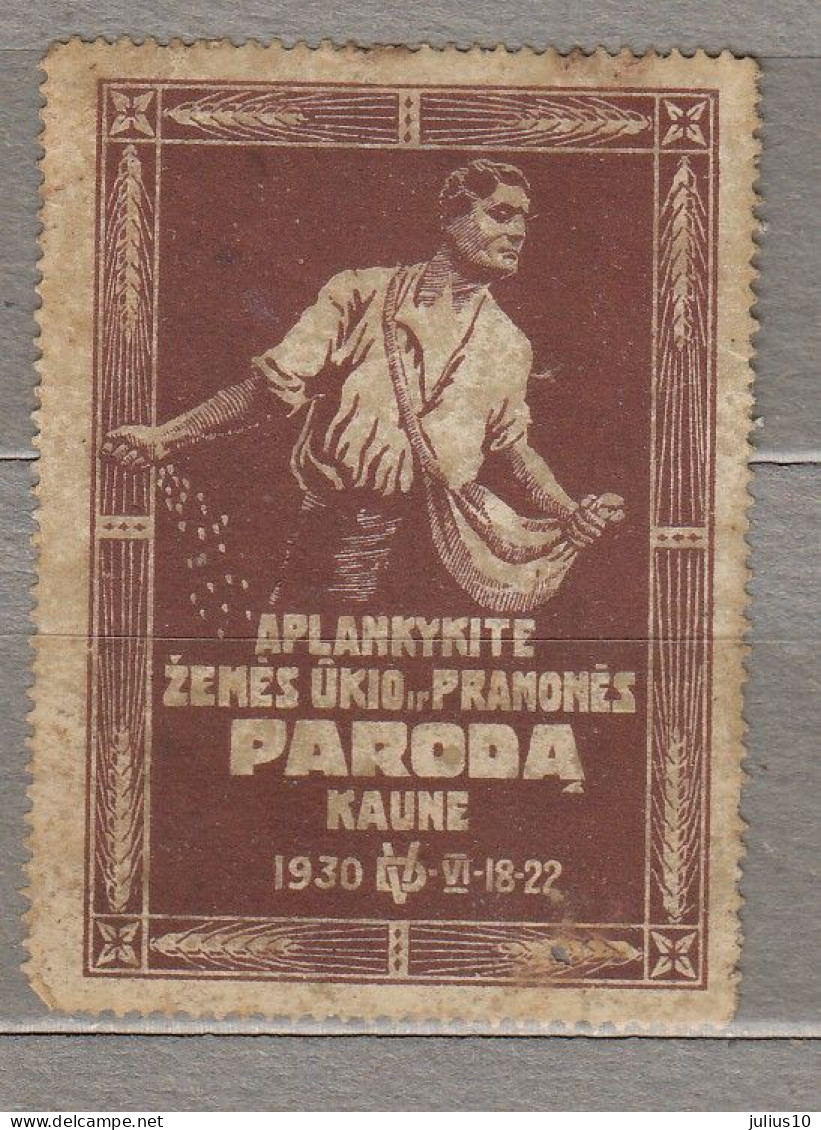 LITHUANIA 1930 Agriculture Exhibition Revenue Stamp MNH(**) #650 - Litauen