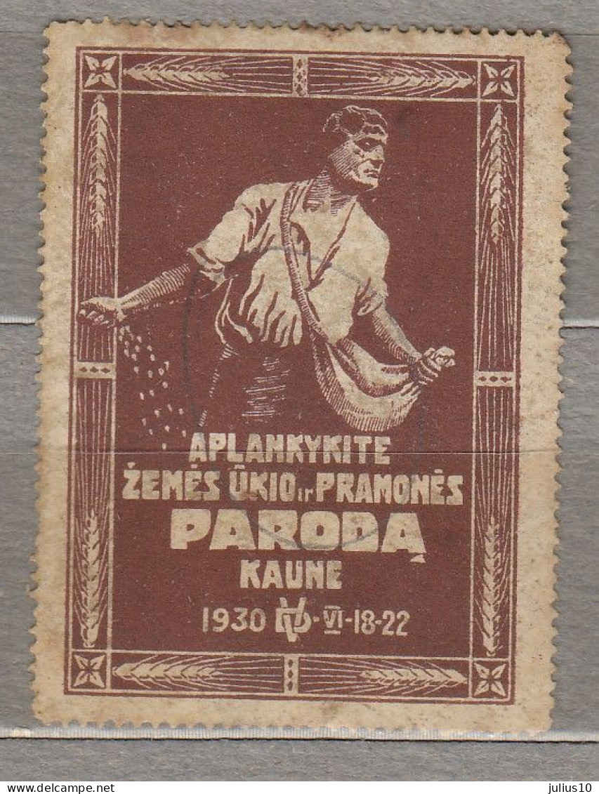 LITHUANIA 1930 Agriculture Exhibition Revenue Stamp MNH(**) #651 - Litauen