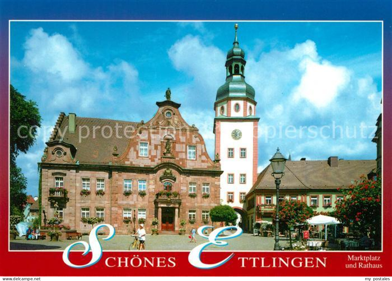 73226696 Ettlingen Rathaus Turm Marktplatz Ettlingen - Ettlingen