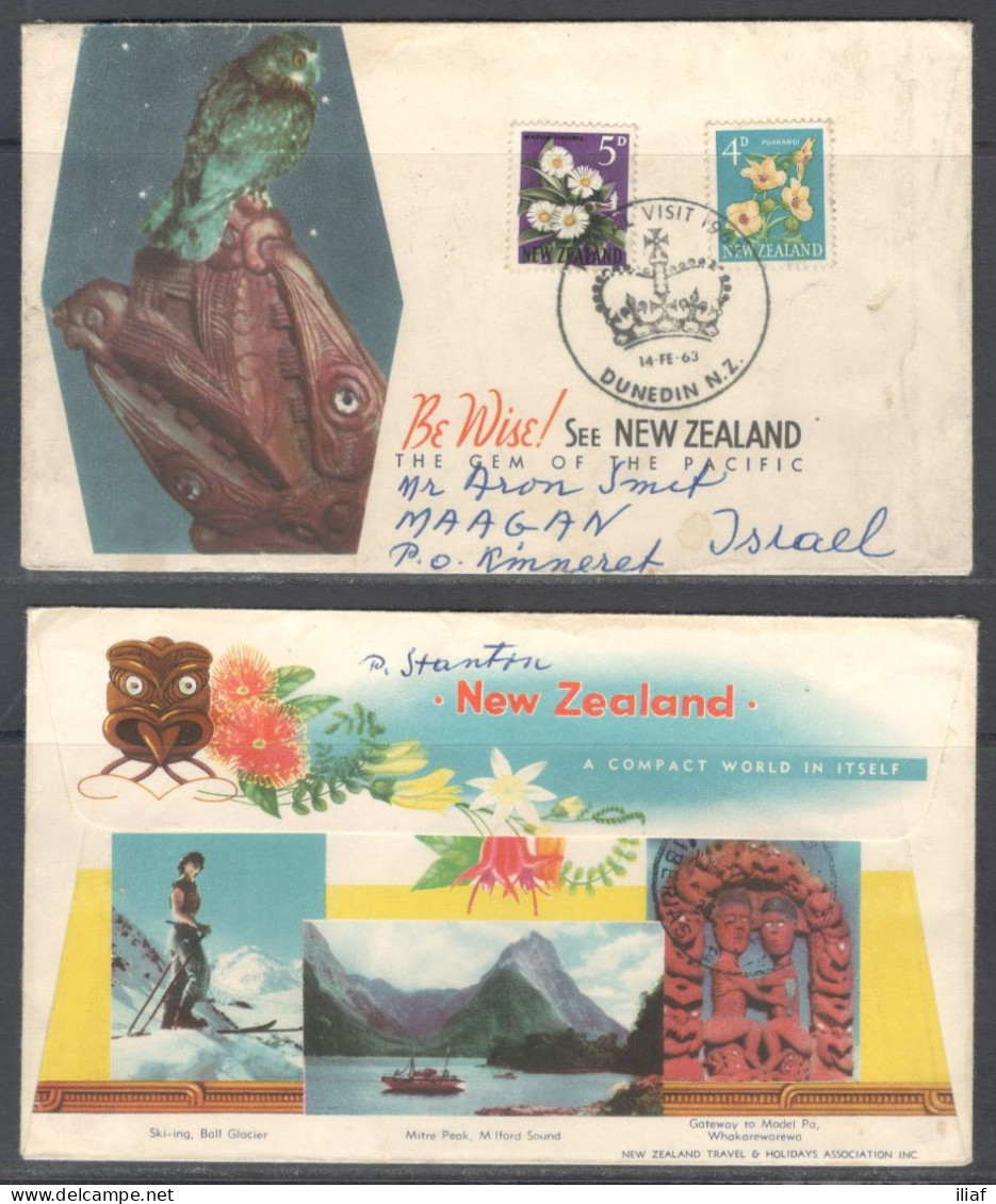 New Zealand.   Royal Visit 1963.  Special Cancellation On Souvenir Cover. - Briefe U. Dokumente