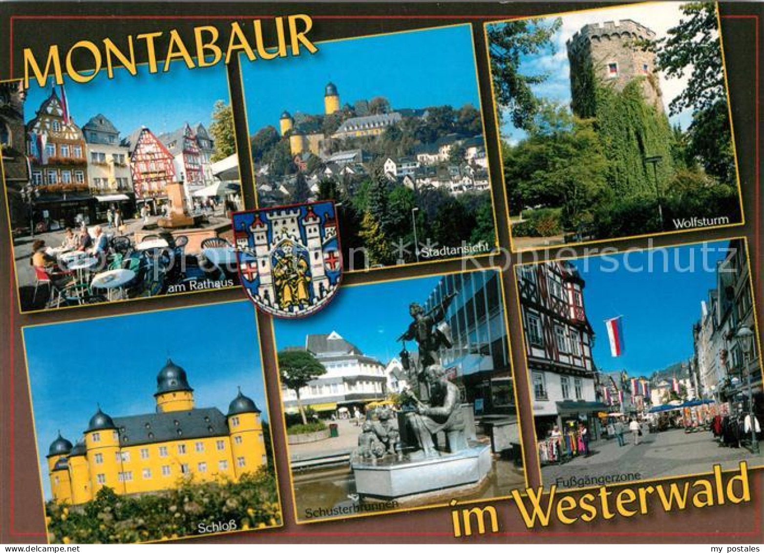 73226501 Montabaur Westerwald Am Rathaus Stadtansicht Wolfsturm Schloss Schuster - Montabaur