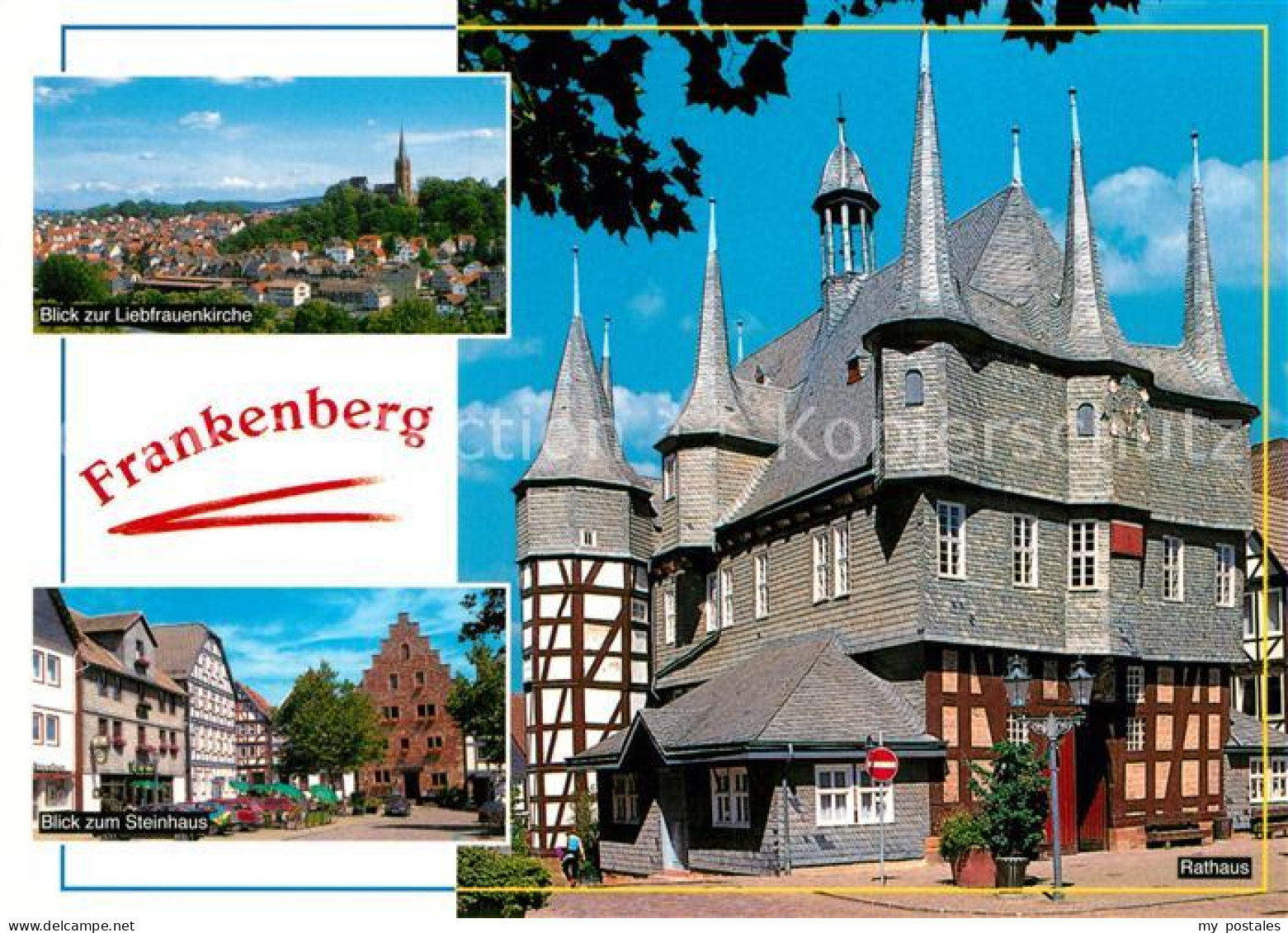 73226470 Frankenberg Eder Panorama Liebfrauenkirche Steinhaus Rathaus Frankenber - Frankenberg (Eder)