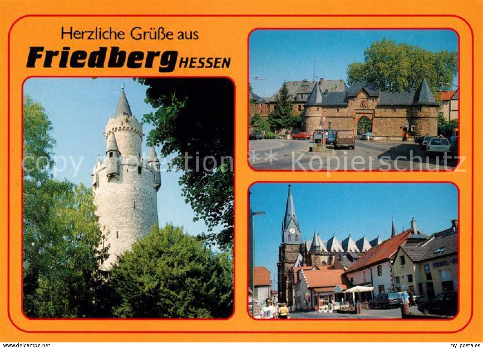73226462 Friedberg Hessen Burgturm Schloss Teilansicht Friedberg Hessen - Friedberg