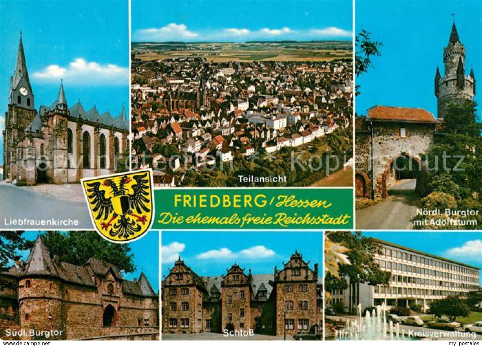 73226461 Friedberg Hessen Liebfrauenkirche Teilansicht Noerdl Burgtor Mit Adolfs - Friedberg