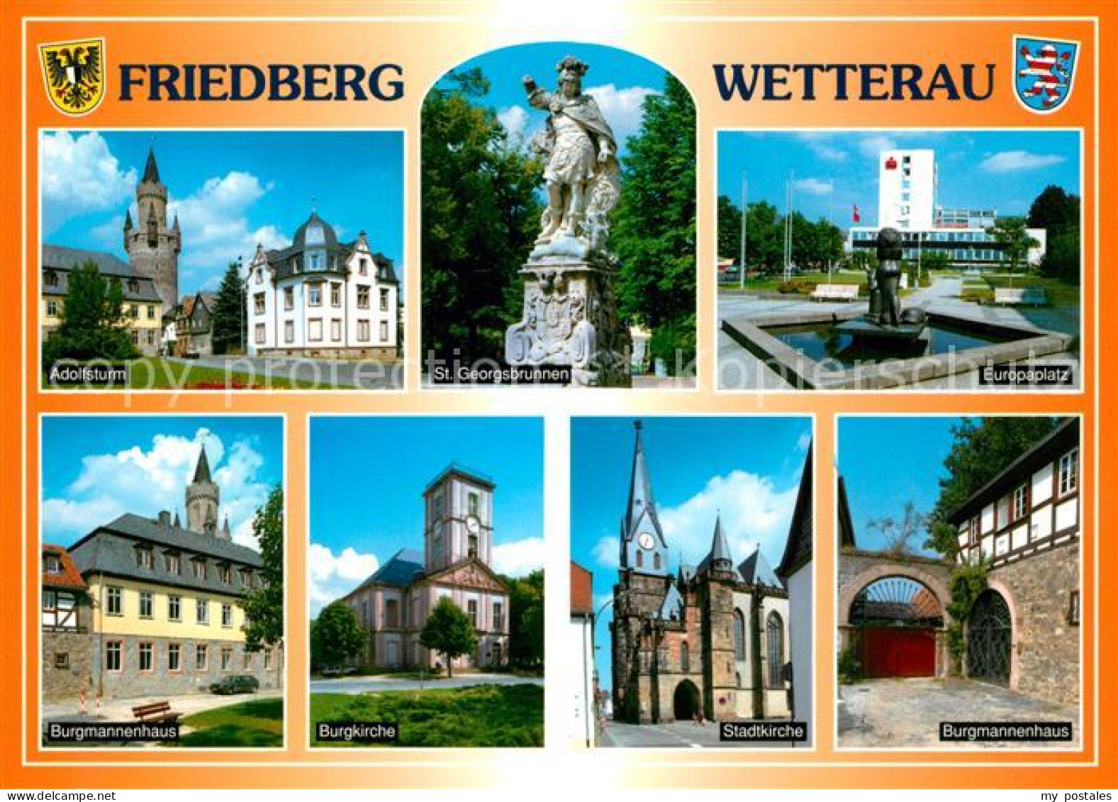 73226449 Friedberg Hessen Adolfsturm St Georgsbrunnen Europaplatz Burgmannenhaus - Friedberg