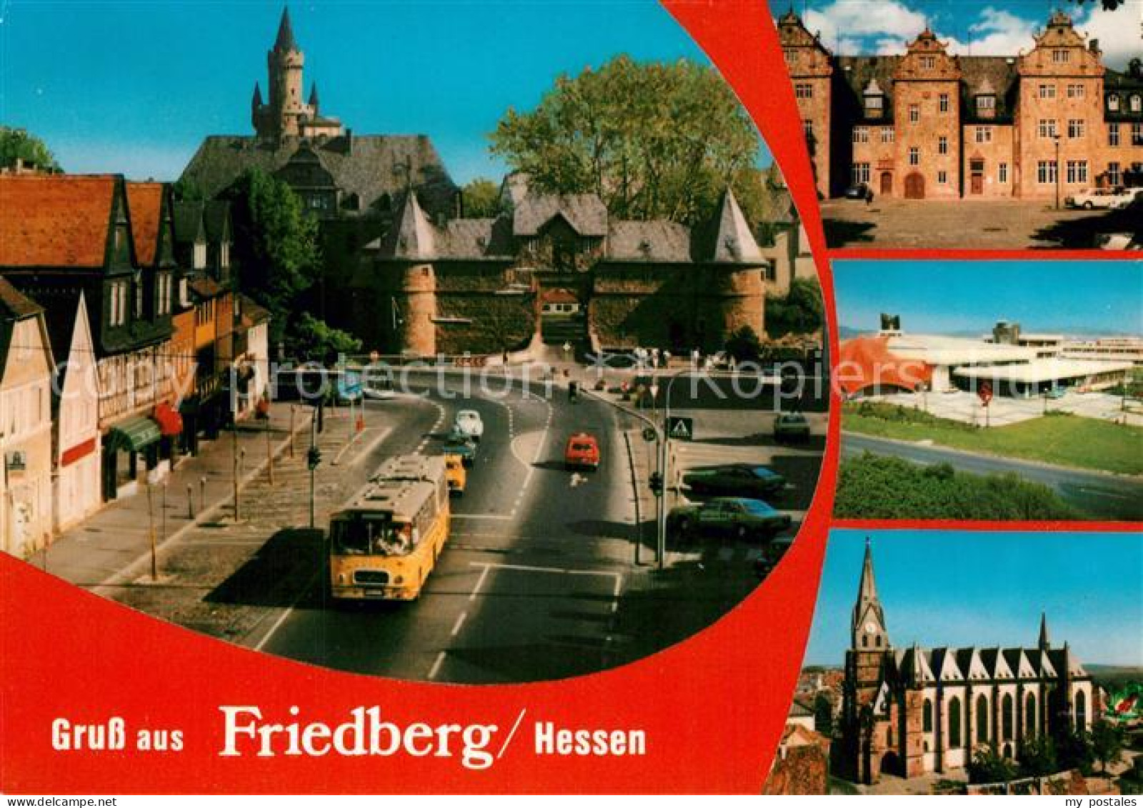 73226448 Friedberg Hessen Schloss Rathaus Kirche Friedberg Hessen - Friedberg