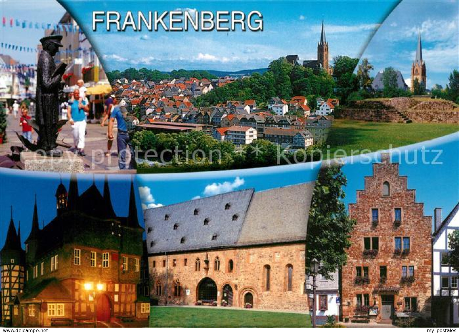 73226438 Frankenberg Eder Panorama Marktplatz Rathaus Frankenberg Eder - Frankenberg (Eder)