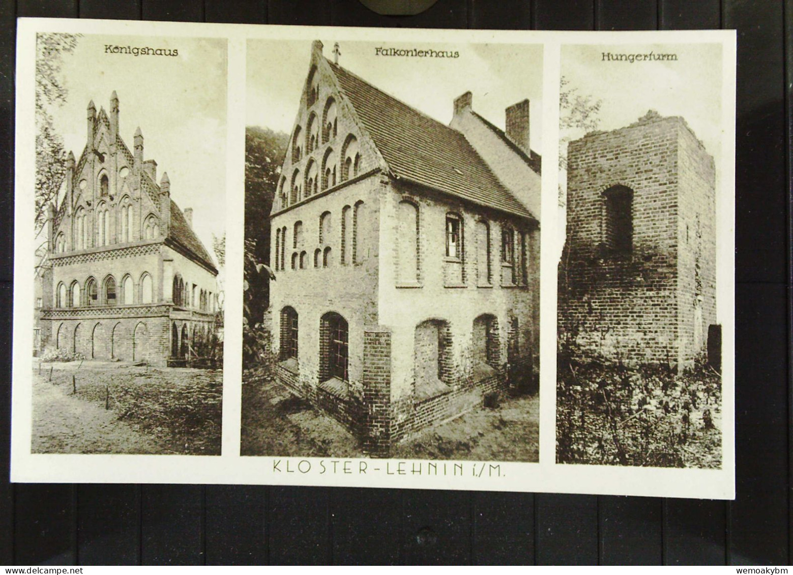 DR:  Ansichtskarte Von Kloster Lehnin Mit 3 Ansichten-Königs- U. Falkonierhaus, Hungerturm Nicht Gelaufen, Um 1930 - Lehnin