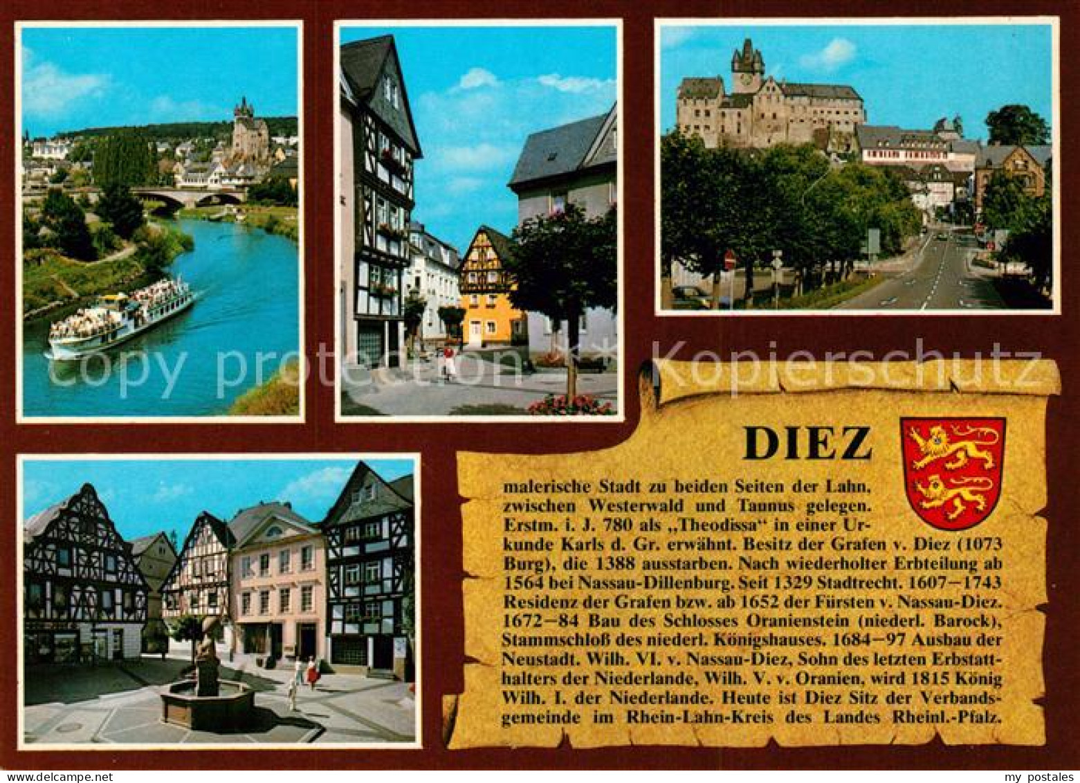 73226357 Diez Lahn Lahnpartie Schloss Oranienstein Marktplatz Diez Lahn - Diez