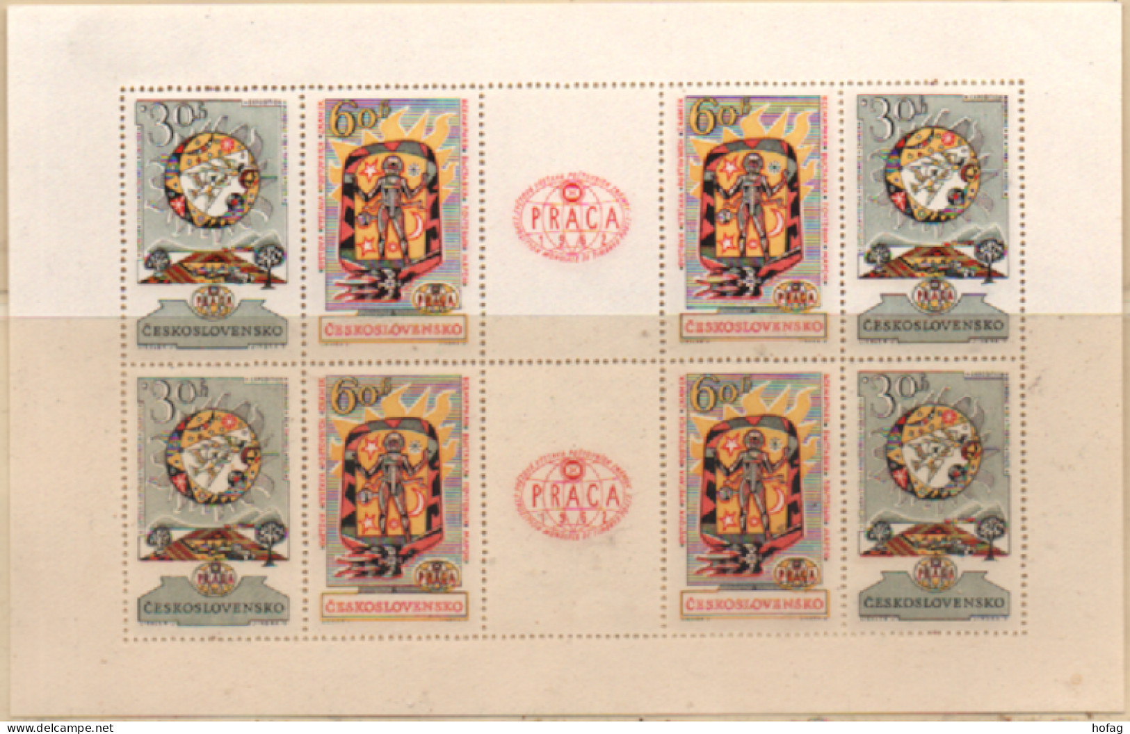Tschechoslowakei 1962 MiNr. 1355-1356KB Kleinblock Postfrisch Chechoslovakia MNH Minisheet Yt:CS BF22 - Postage Due