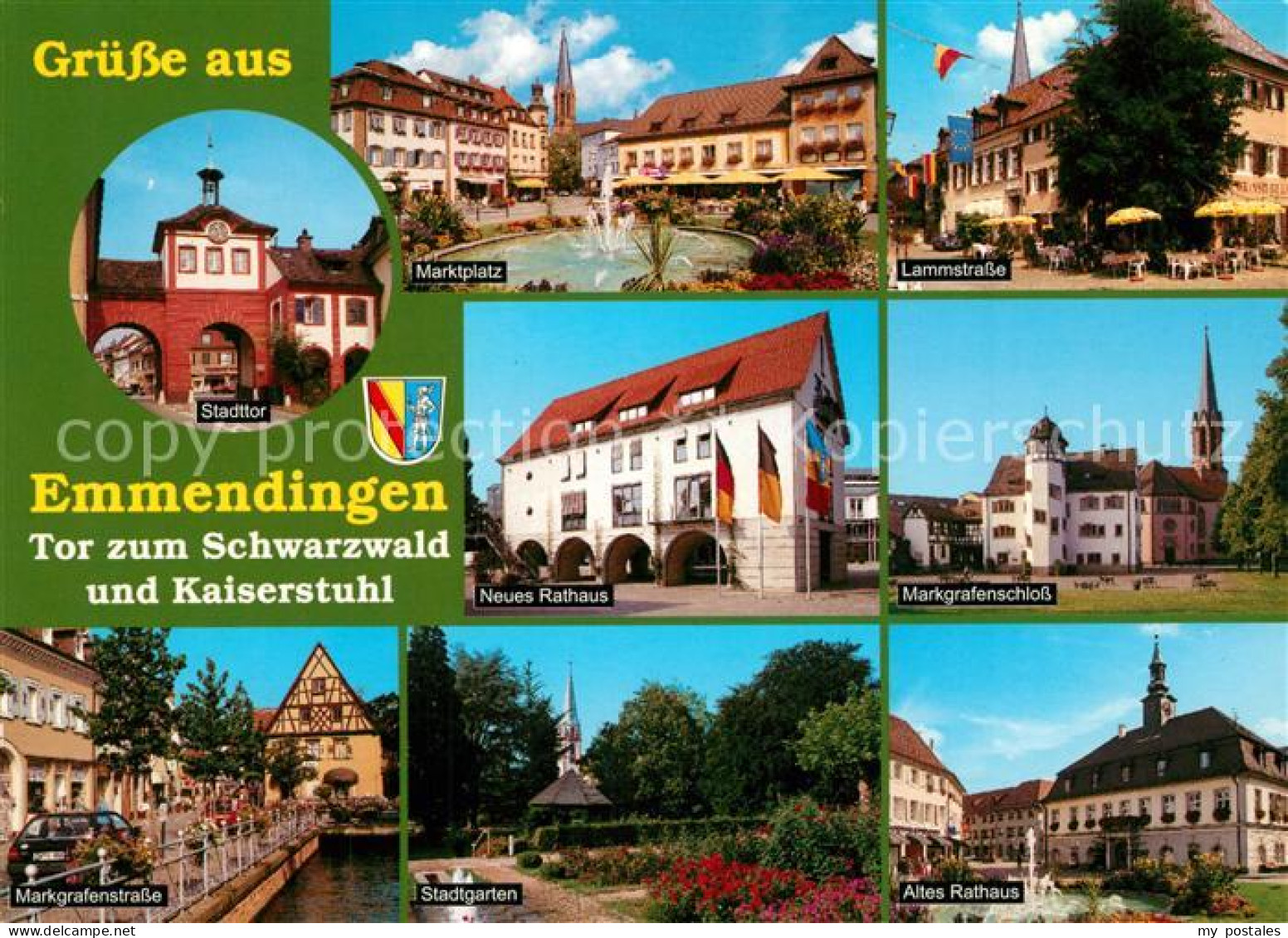 73226317 Emmendingen Stadttor Marktplatz Lammstrasse Rathaus Schloss Stadtgarten - Emmendingen