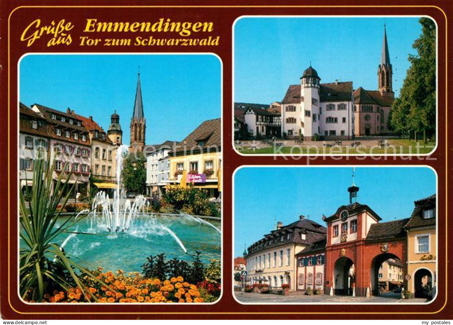 73226316 Emmendingen Marktplatz Brunnen Innenstadt Torbogen Schloss Tor Zu Schwa - Emmendingen