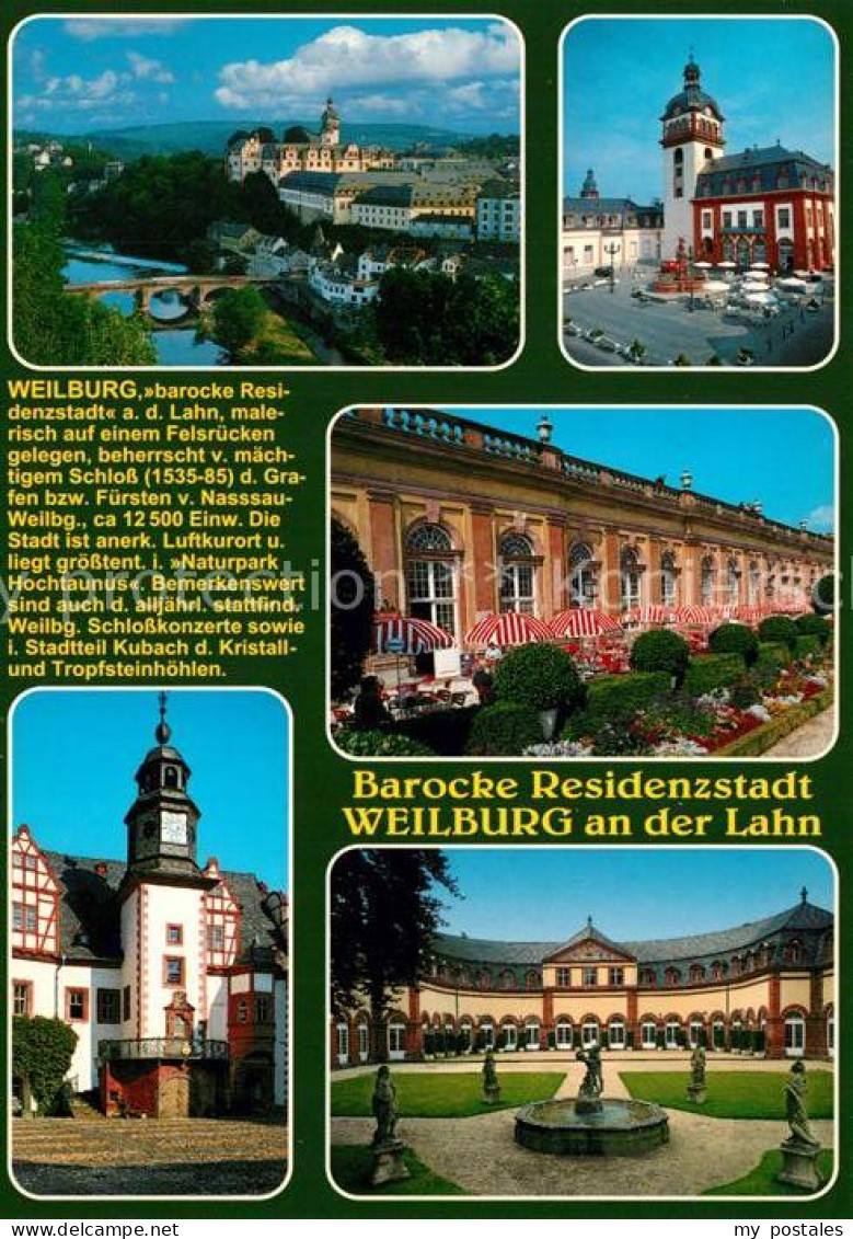 73226274 Weilburg Stadtpanorama Mit Lahn Und Schloss Marktplatz Orangerie Schlos - Weilburg