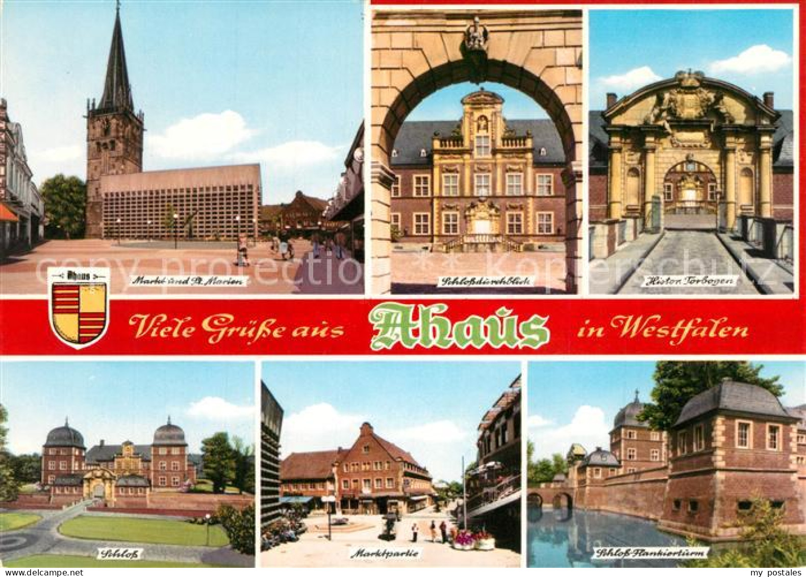 73226256 Ahaus Markt St Marien Kirche Schloss Torbogen Ahaus - Ahaus