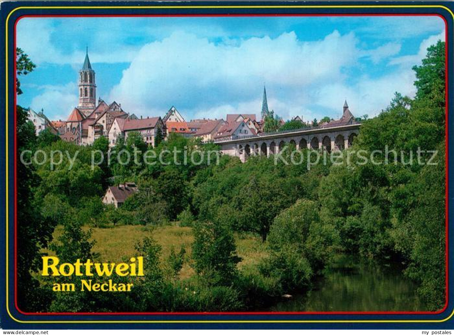 73226238 Rottweil Neckar Partie Am Neckar Altstadt Kirche Bruecke Rottweil Necka - Rottweil