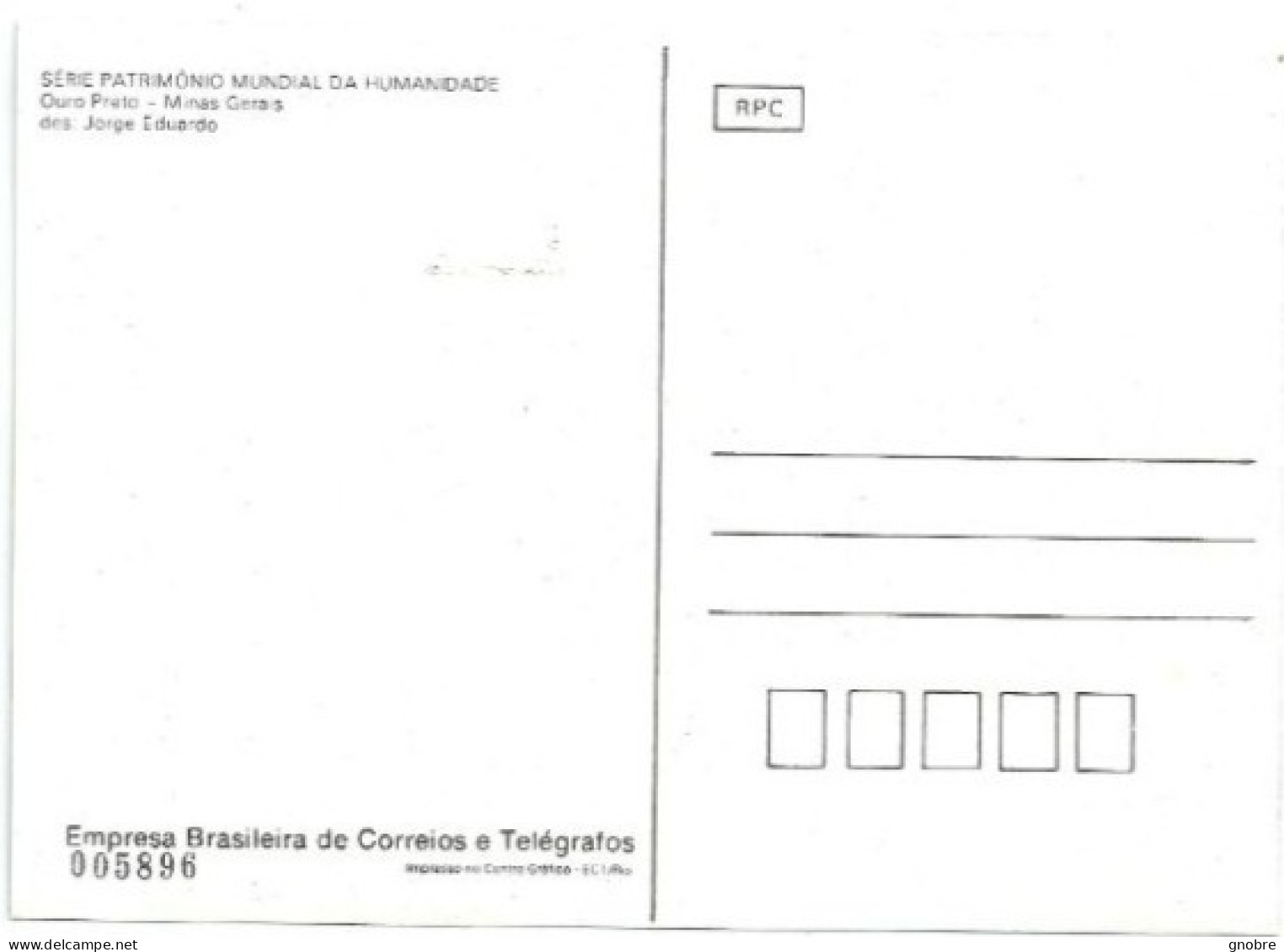 BRAZIL 1985 OFFICIAL MAXIMUM CARD MAX-110 OURO PRETO - Tarjetas – Máxima
