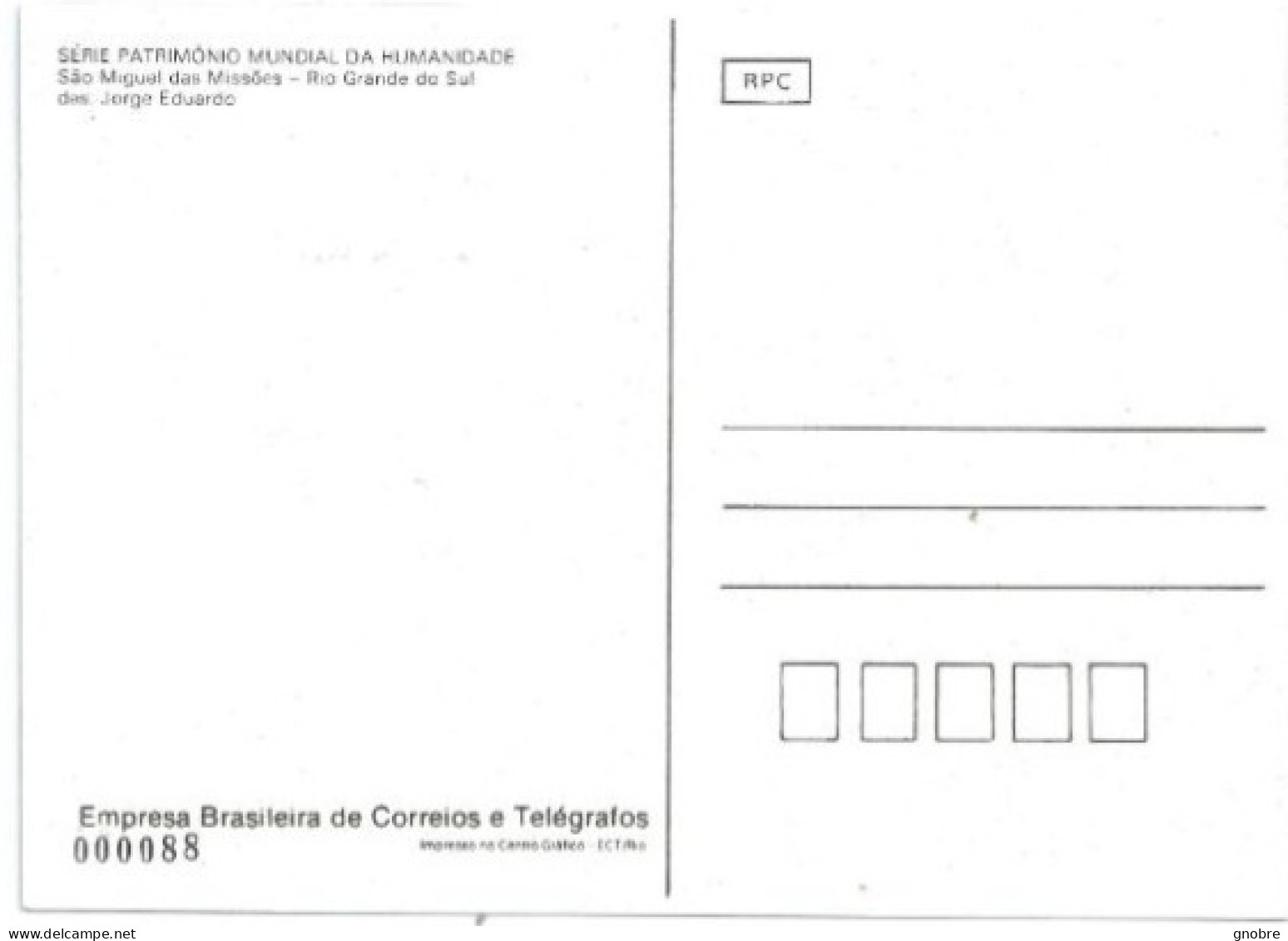 BRAZIL 1985 OFFICIAL MAXIMUM CARD MAX-111 SAO MIGUEL DAS MISSOES JESUITAS - Maximum Cards