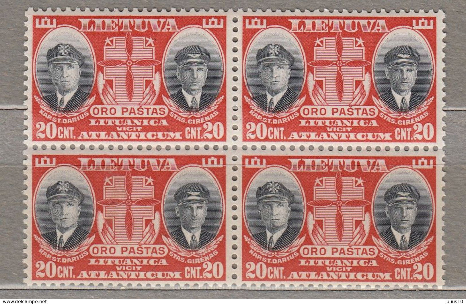 LITHUANIA 1934 Airmail MNH(**) Mi 385 #660 - Litauen