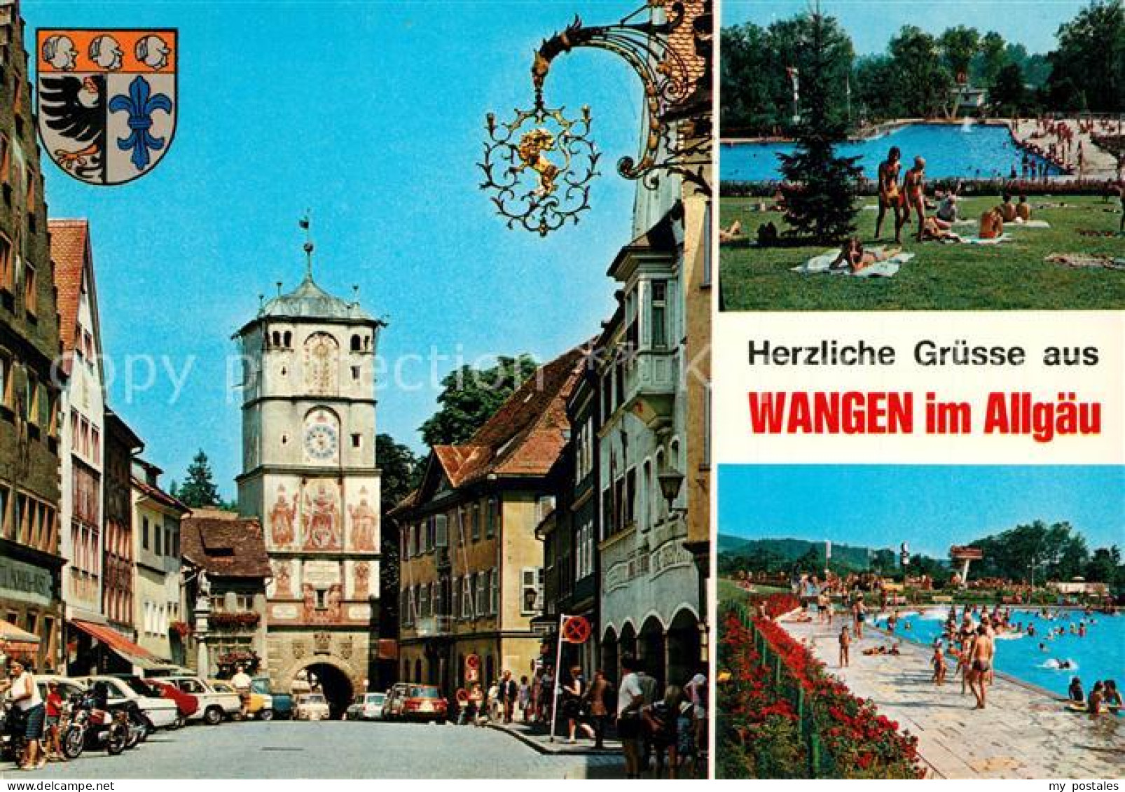 73225863 Wangen Allgaeu Herrenstrasse Mit Ravensburger Tor Freibad Wangen Allgae - Wangen I. Allg.