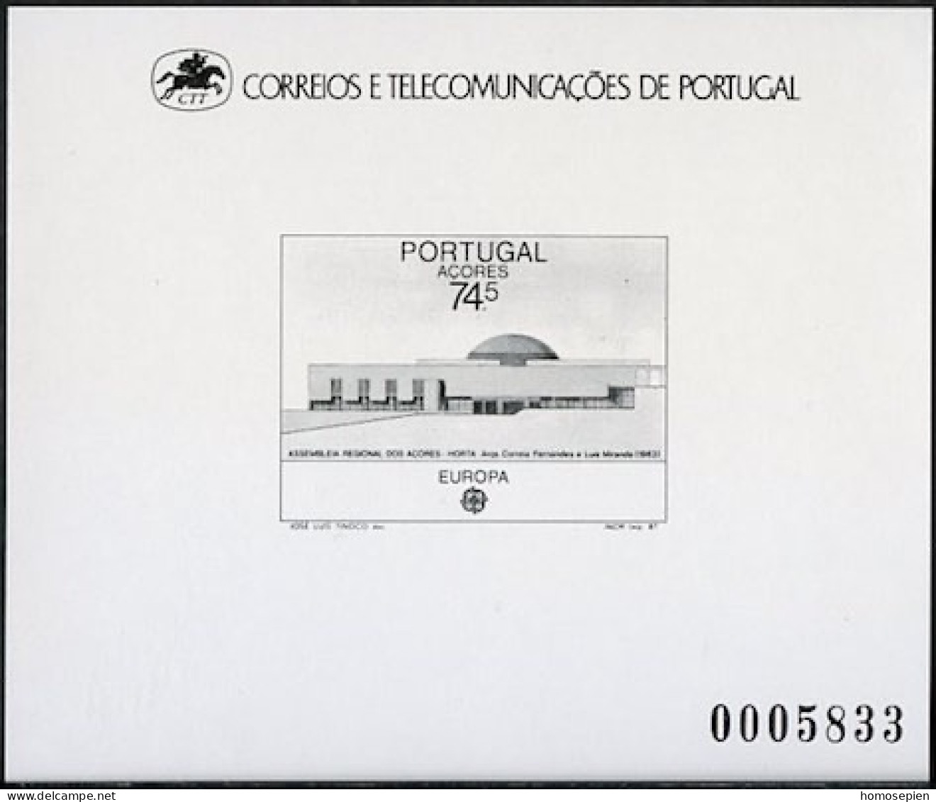 Europa CEPT 1987 Açores - Azores - Azoren - Portugal Y&T N°EL372 - Michel N°DP383 *** - 74,50e EUROPA - 1987