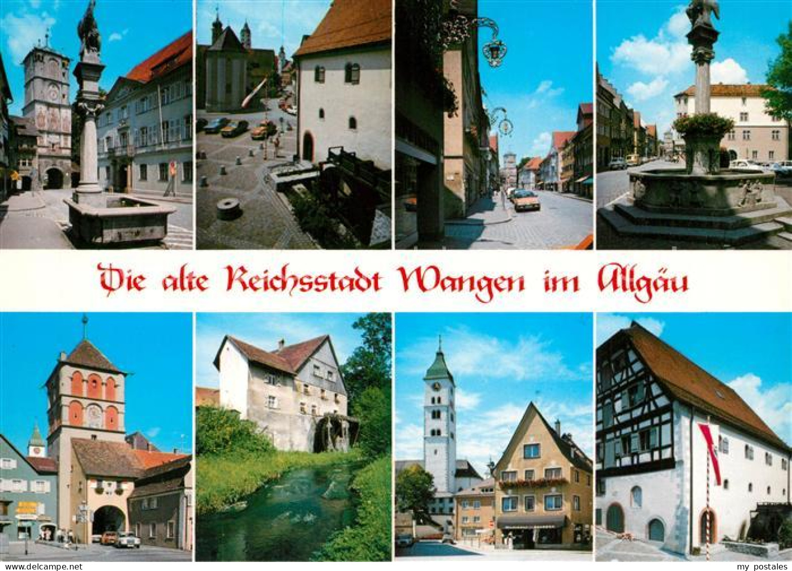 73225856 Wangen Allgaeu Stadttor Marktplatz Strassenpartie Brunnen Kirche Muehle - Wangen I. Allg.